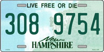 NH license plate 3089754