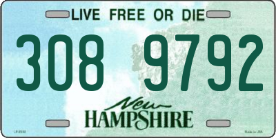 NH license plate 3089792