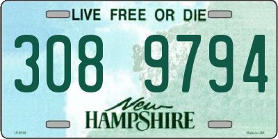 NH license plate 3089794