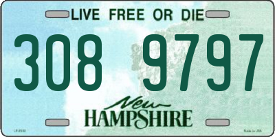 NH license plate 3089797