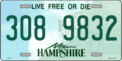 NH license plate 3089832