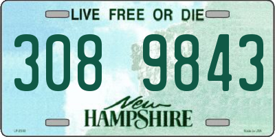NH license plate 3089843