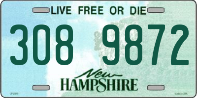 NH license plate 3089872