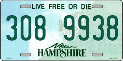 NH license plate 3089938