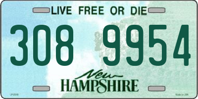 NH license plate 3089954