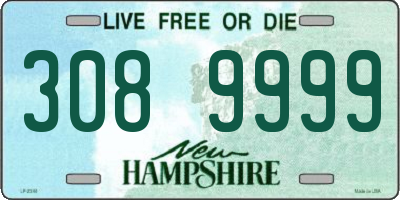 NH license plate 3089999