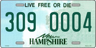 NH license plate 3090004