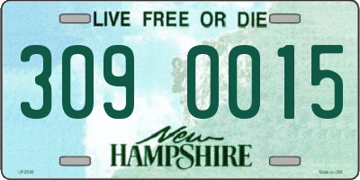 NH license plate 3090015
