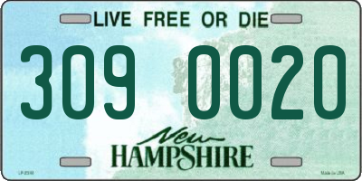 NH license plate 3090020