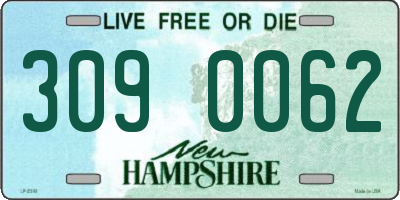 NH license plate 3090062