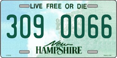 NH license plate 3090066