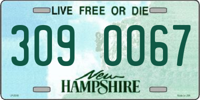 NH license plate 3090067