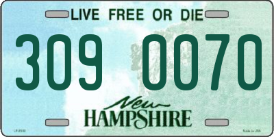 NH license plate 3090070
