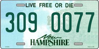 NH license plate 3090077