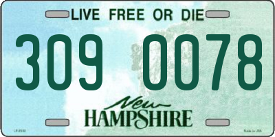 NH license plate 3090078