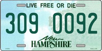 NH license plate 3090092