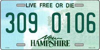 NH license plate 3090106