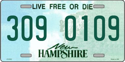 NH license plate 3090109