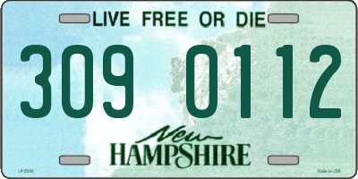 NH license plate 3090112