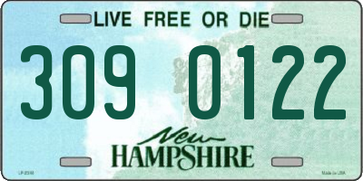NH license plate 3090122