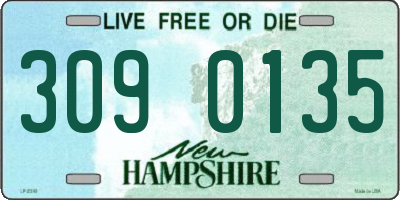 NH license plate 3090135