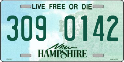 NH license plate 3090142