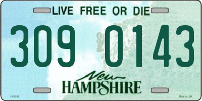 NH license plate 3090143