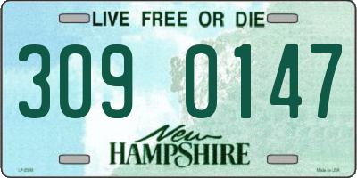 NH license plate 3090147