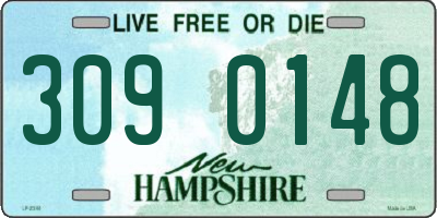 NH license plate 3090148