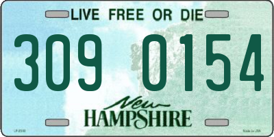 NH license plate 3090154