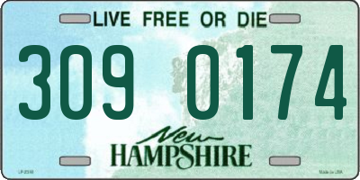 NH license plate 3090174