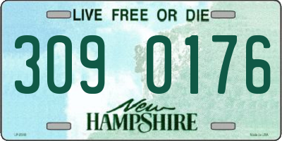 NH license plate 3090176
