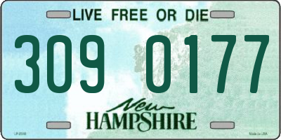 NH license plate 3090177