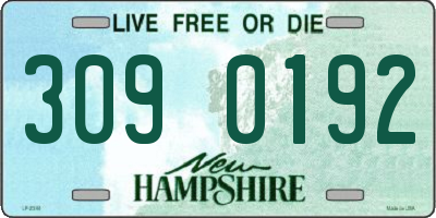 NH license plate 3090192