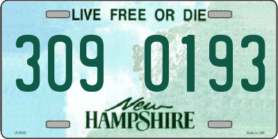 NH license plate 3090193