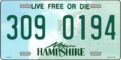 NH license plate 3090194
