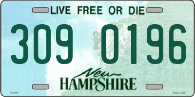 NH license plate 3090196