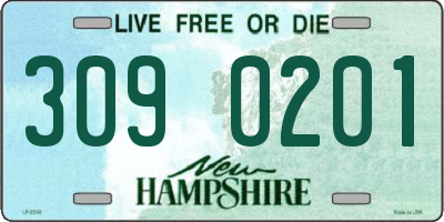 NH license plate 3090201
