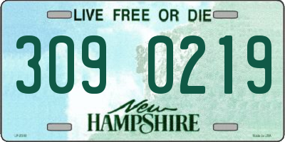 NH license plate 3090219