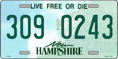 NH license plate 3090243