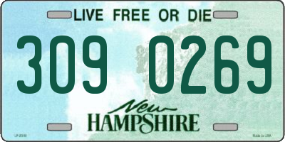 NH license plate 3090269