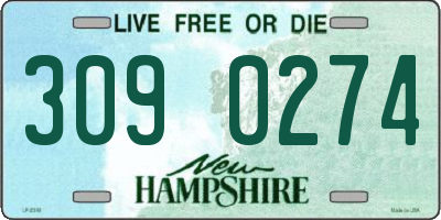 NH license plate 3090274