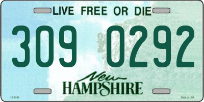NH license plate 3090292