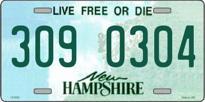 NH license plate 3090304