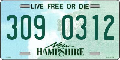 NH license plate 3090312