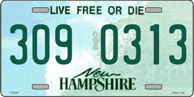NH license plate 3090313