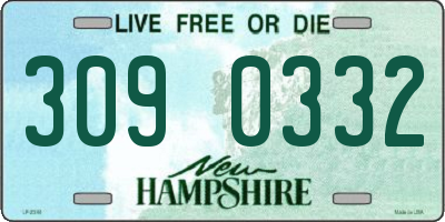 NH license plate 3090332