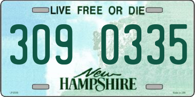 NH license plate 3090335