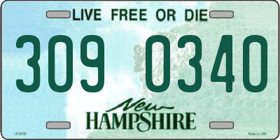NH license plate 3090340