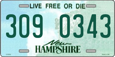 NH license plate 3090343